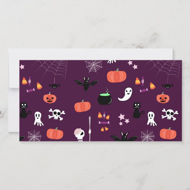 Tarjeta De Agradecimiento Día de las Brujas (Anverso)