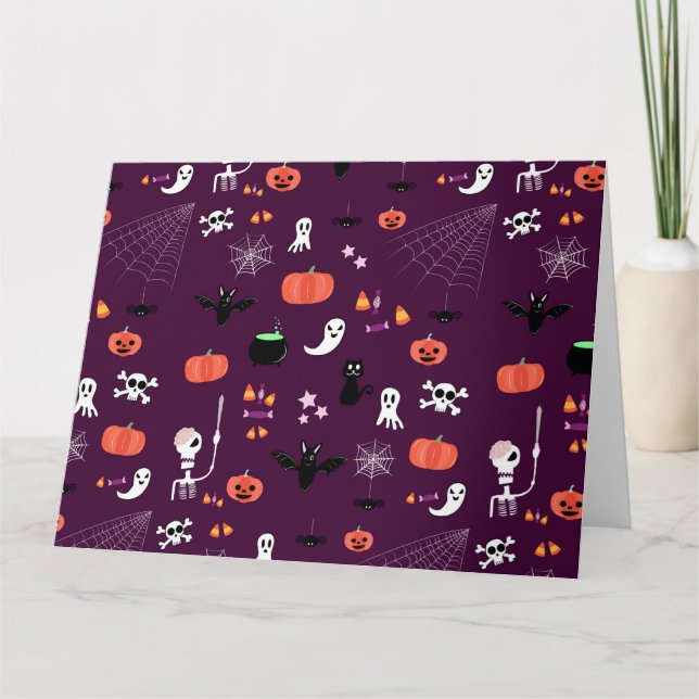 Tarjeta De Agradecimiento Día de las Brujas (Anverso)