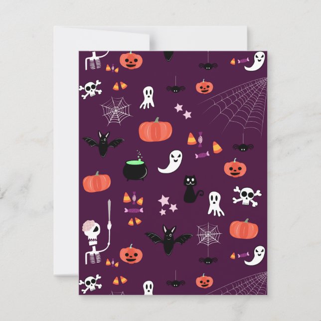 Tarjeta De Agradecimiento Día de las Brujas (Anverso)