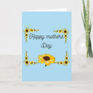 Tarjeta De Agradecimiento Día de las Madres de los girasoles