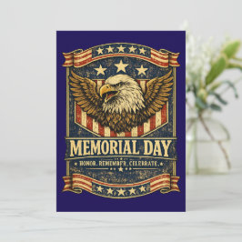 Tarjeta De Agradecimiento Día de los Caídos Águila Patriótica de Agradecimie