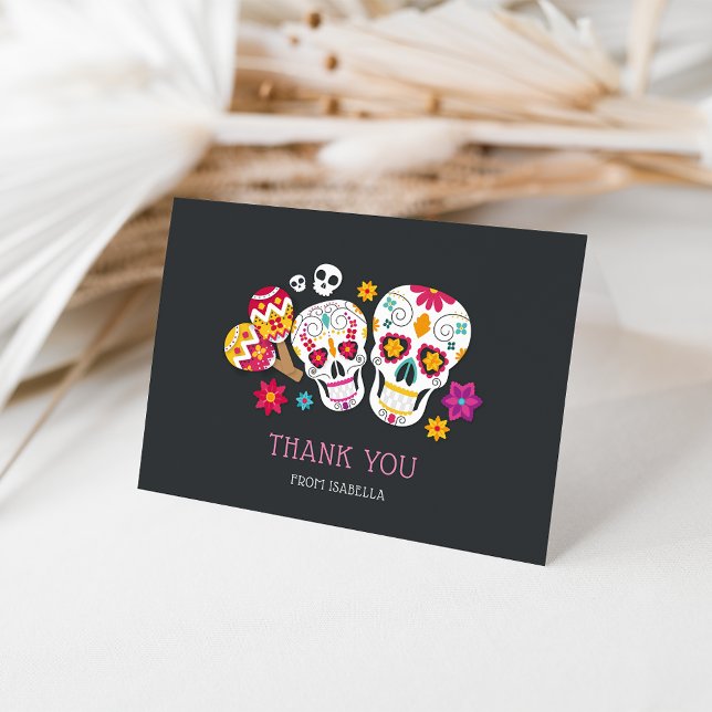 Tarjeta De Agradecimiento Día de Muertos Culees de Azúcar Personalizados Lin (Subido por el creador)