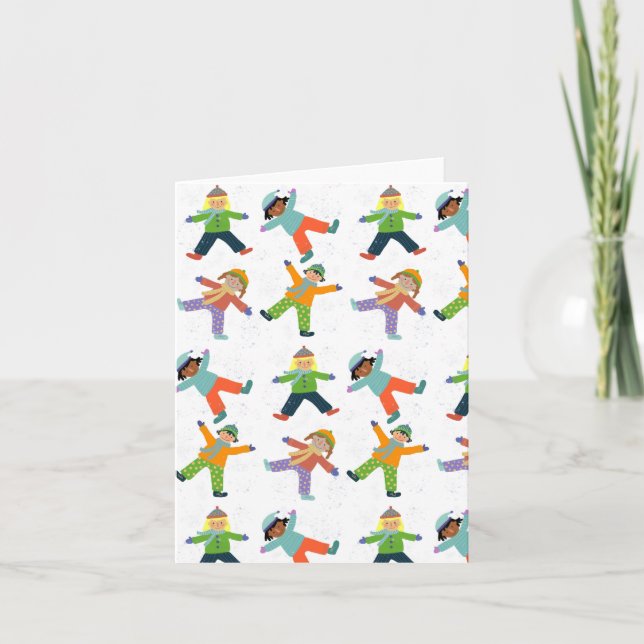 Tarjeta De Agradecimiento Día de Nieve (Anverso)