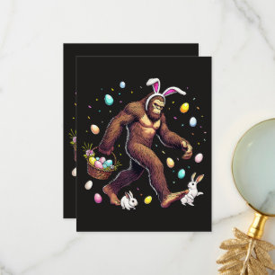 Tarjeta De Agradecimiento Día de Pascua de Bigfoot Sasquatch Divertido