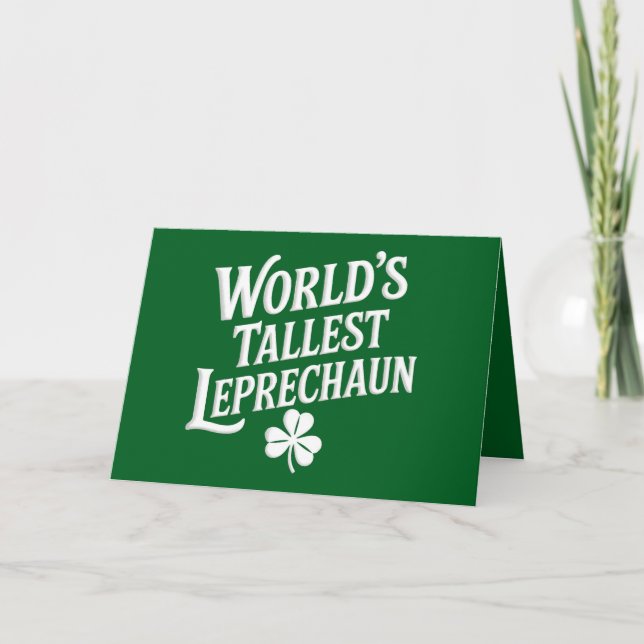 Tarjeta De Agradecimiento Día de San Patricio de Irlanda, el Leprechaun más  (Anverso)