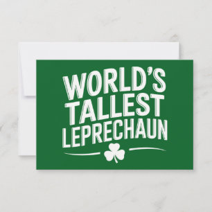 Tarjeta De Agradecimiento Día de San Patricio del duende más alto del mundo
