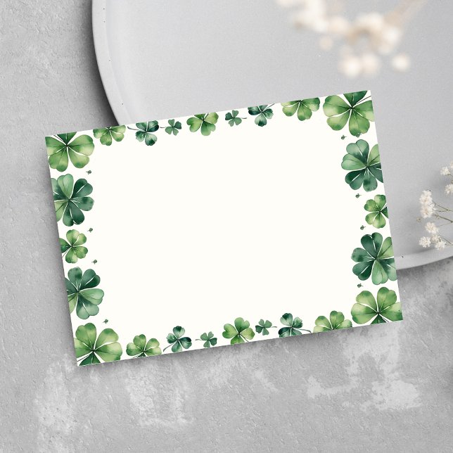Tarjeta De Agradecimiento Día de San PatricioGreen Shamrock Baby Shower (Subido por el creador)