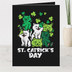Tarjeta De Agradecimiento Día de San Patricios Gatos Día de San Patricio
