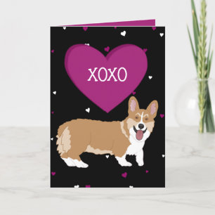 Tarjeta De Agradecimiento Día de San Valentín Corgi XOXO