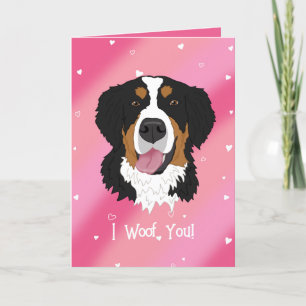 Tarjeta De Agradecimiento Día de San Valentín de Perro de Montaña de Bernese