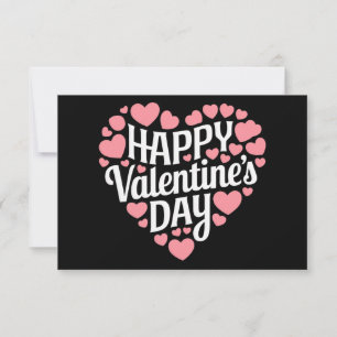 Tarjeta De Agradecimiento Día de San Valentín Divertido Feliz Corazón Amor 