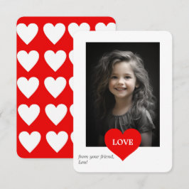 Tarjeta De Agradecimiento Día de San Valentín fotográfico de salón de clases