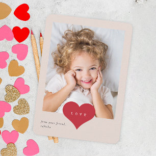 Tarjeta De Agradecimiento Día de San Valentín fotográfico de salón de clases