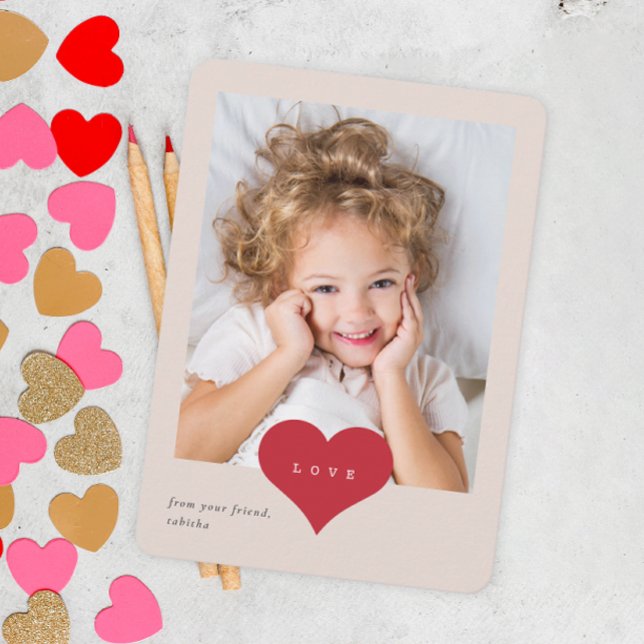 Tarjeta De Agradecimiento Día de San Valentín fotográfico de salón de clases (Subido por el creador)