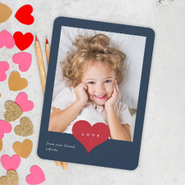 Tarjeta De Agradecimiento Día de San Valentín fotográfico de salón de clases