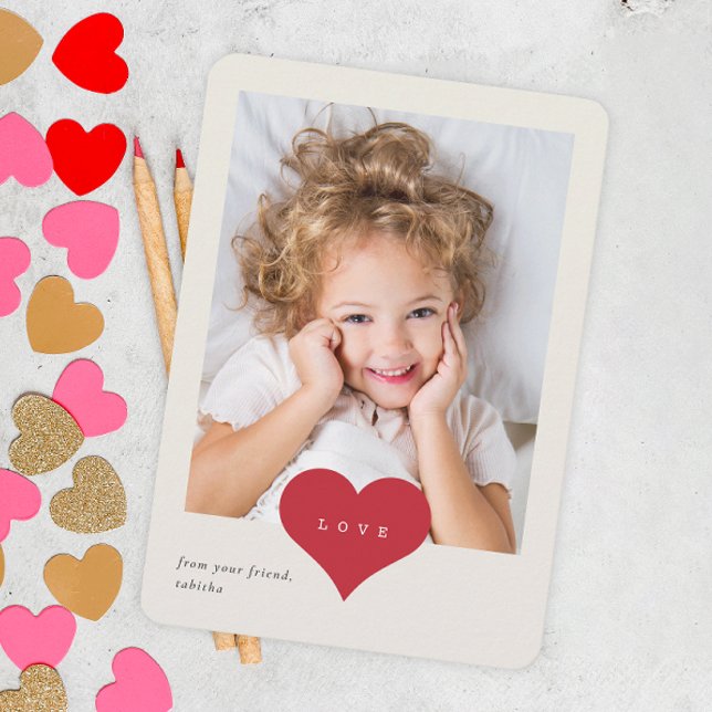 Tarjeta De Agradecimiento Día de San Valentín fotográfico de salón de clases (Subido por el creador)