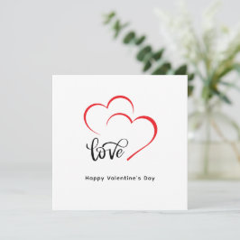Tarjeta De Agradecimiento Día de San Valentín Minimalista de marca personali