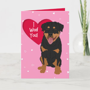 Tarjeta De Agradecimiento Día de San Valentín Rottweiler