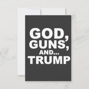 Tarjeta De Agradecimiento Día de toma de mando de Dios, armas y Trump 2025