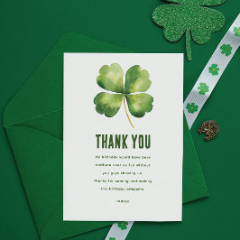 Tarjeta De Agradecimiento Día del Cumpleaños de San Patricio