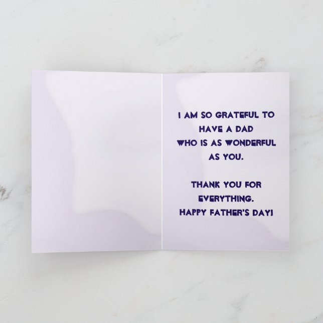Tarjeta De Agradecimiento Día del Padre (Interior)