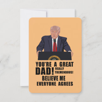 Tarjeta De Agradecimiento día del padre de Donald Trump