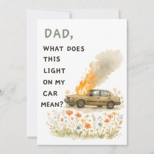 Tarjeta De Agradecimiento Día del Padre Divertido Papá Divertido Problemas c