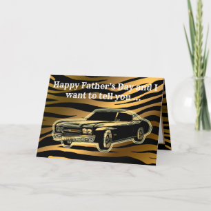 Tarjeta De Agradecimiento Día del Padre Dorado Negro de Lujo
