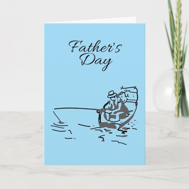 Tarjeta De Agradecimiento Día del Padre Pescador (Anverso)