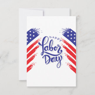 Tarjeta De Agradecimiento Día del Trabajo con la bandera de los Estados Unid
