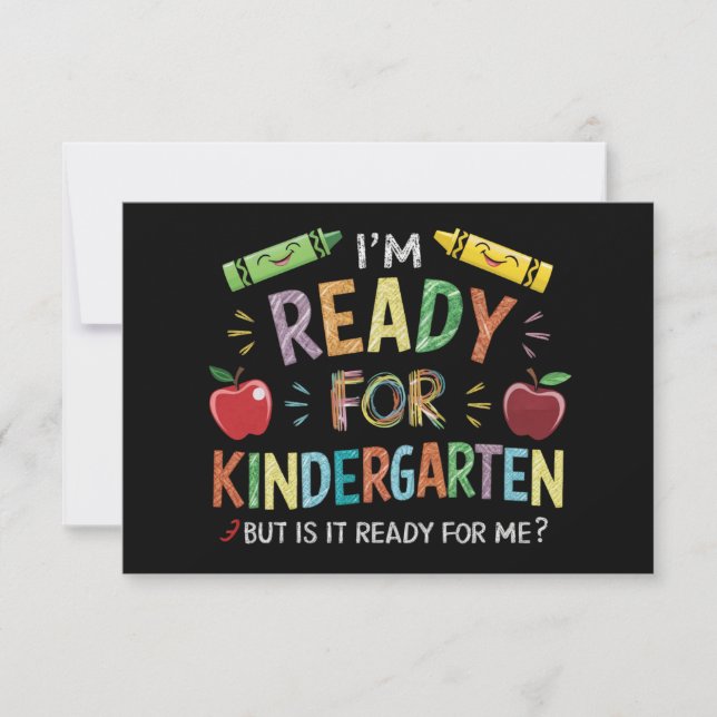 Tarjeta De Agradecimiento Día divertido de los niños en el jardín de infante (Anverso)