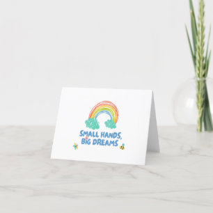 Tarjeta De Agradecimiento Día feliz del niño manos pequeñas, grandes sueños