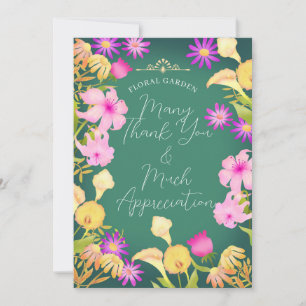 Tarjeta De Agradecimiento Día Hermoso Acuático Verde