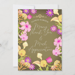 Tarjeta De Agradecimiento Día Hermoso Oliva Verde