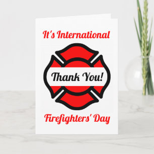 Tarjeta De Agradecimiento Día Internacional del Bombero