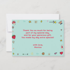Tarjeta De Agradecimiento Día mágico, lindo unicornio de dibujos animados, c