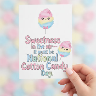 Tarjeta De Agradecimiento Día Nacional del Algodón de Azúcar
