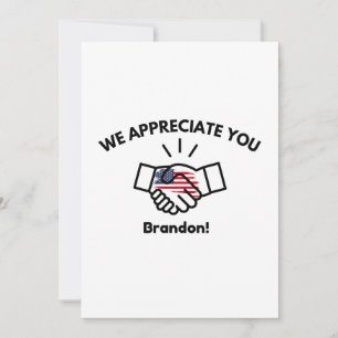Tarjeta De Agradecimiento Día Nacional del Brandon