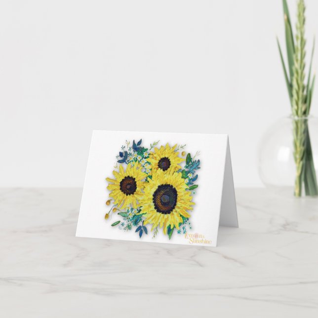 Tarjeta de agradecimiento "Día Soleado" (Anverso)