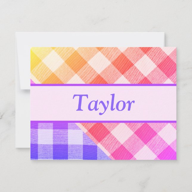 Tarjeta de agradecimiento diagonal de picnic del a (Reverso)