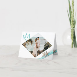 Tarjeta De Agradecimiento Diamante de cinta de pez estrella con foto
