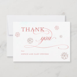 Tarjeta De Agradecimiento Diamantes de imitación fríos Chica de invierno Bab