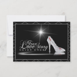 Tarjeta De Agradecimiento Diamond Glass Slipper Thank You Card