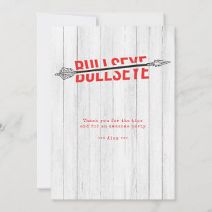 Tarjeta De Agradecimiento Diana de Cumpleaños Deporte Arco y Flecha Archería