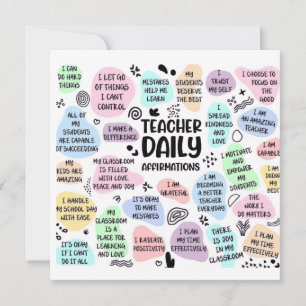 Tarjeta De Agradecimiento Diario del Profesor