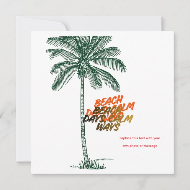 Tarjeta De Agradecimiento Días de Playa Formas de Calma (Anverso)
