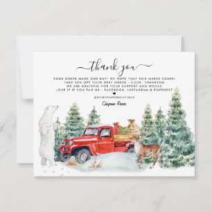 Tarjeta De Agradecimiento Días festivos de Navidad Gracias, cliente empres