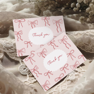 Tarjeta De Agradecimiento Dibujados a Mano Arcos Bohemios Rojos Baby Shower