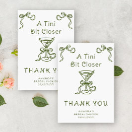 Tarjeta De Agradecimiento Dibujar Martini Gracias Ducha de novia