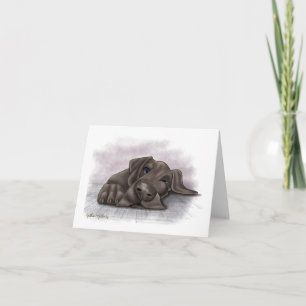 Tarjeta De Agradecimiento Dibujo animado adorable de un Gran Danés